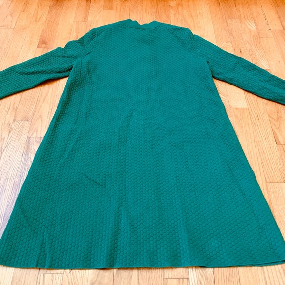 COS Size S Long Cardigan Green 3/4 Sleeves, Cotton Blend Machine Wash Excellent - Picture 3 of 10